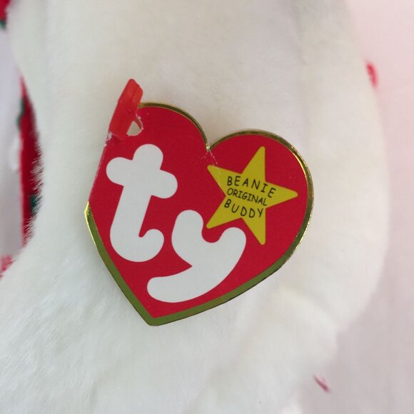 Ty Beanie Buddy Snowboy Plush 14" Snowman Christmas Red Hat Scarf Vintage 1999 - Picture 5 of 9